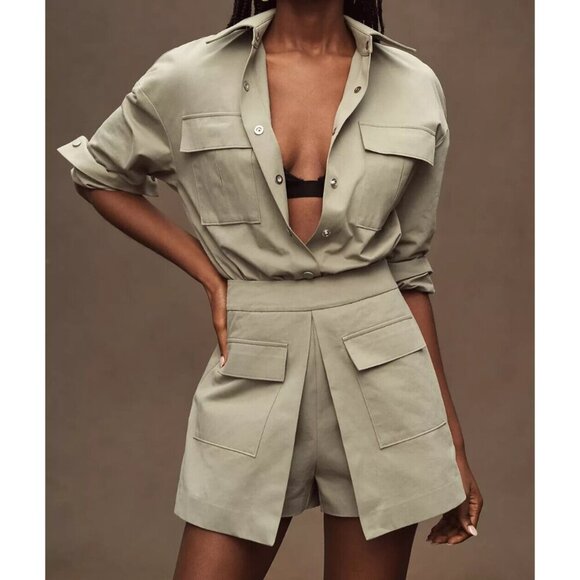 Mare Mare Long-Sleeve Utility Romper L - Picture 4 of 4